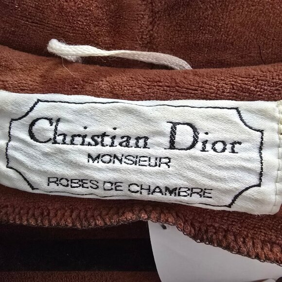 Vintage Christian Dior Monsieur Brown Bathrobe Size L - Picture 10 of 12